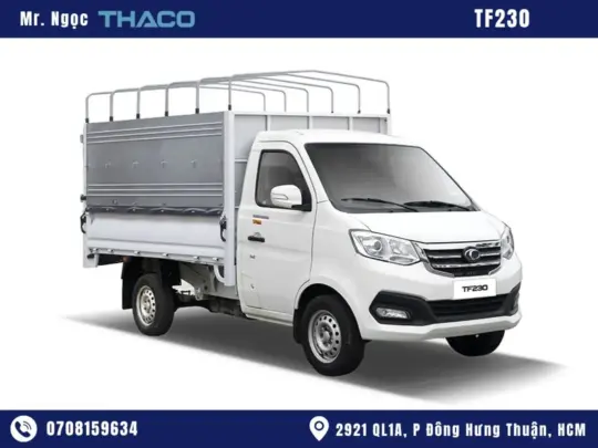 xe-tai-nhẹ-920kg hình ảnh xe tải thaco 920kg thùng Mui Bạt màu trắng
