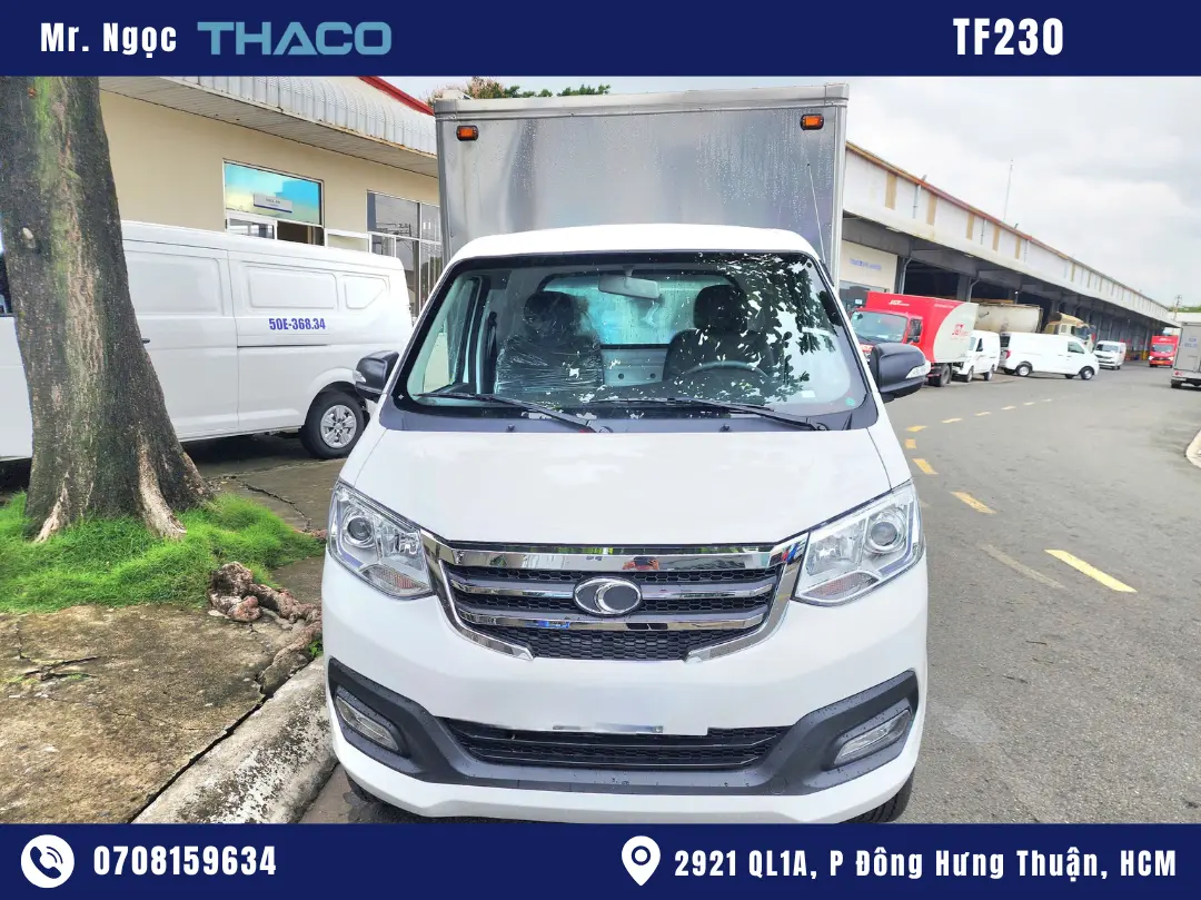 xe-tai-nhẹ-920kg hình ảnh xe tải thaco 920kg thùng kín màu trắng