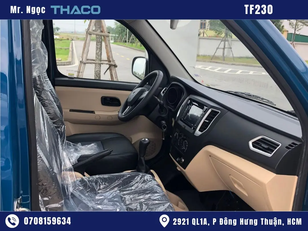 hình ảnh xe tải thaco 920kg thùng Mui Bạt màu trắng