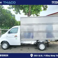 xe-tai-nhẹ-990kg hình ảnh xe tải thaco 920kg thùng kín màu trắng