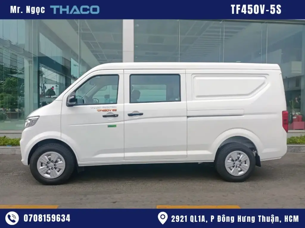 hình ảnh xe van 5 chỗ TF450 màu trắng