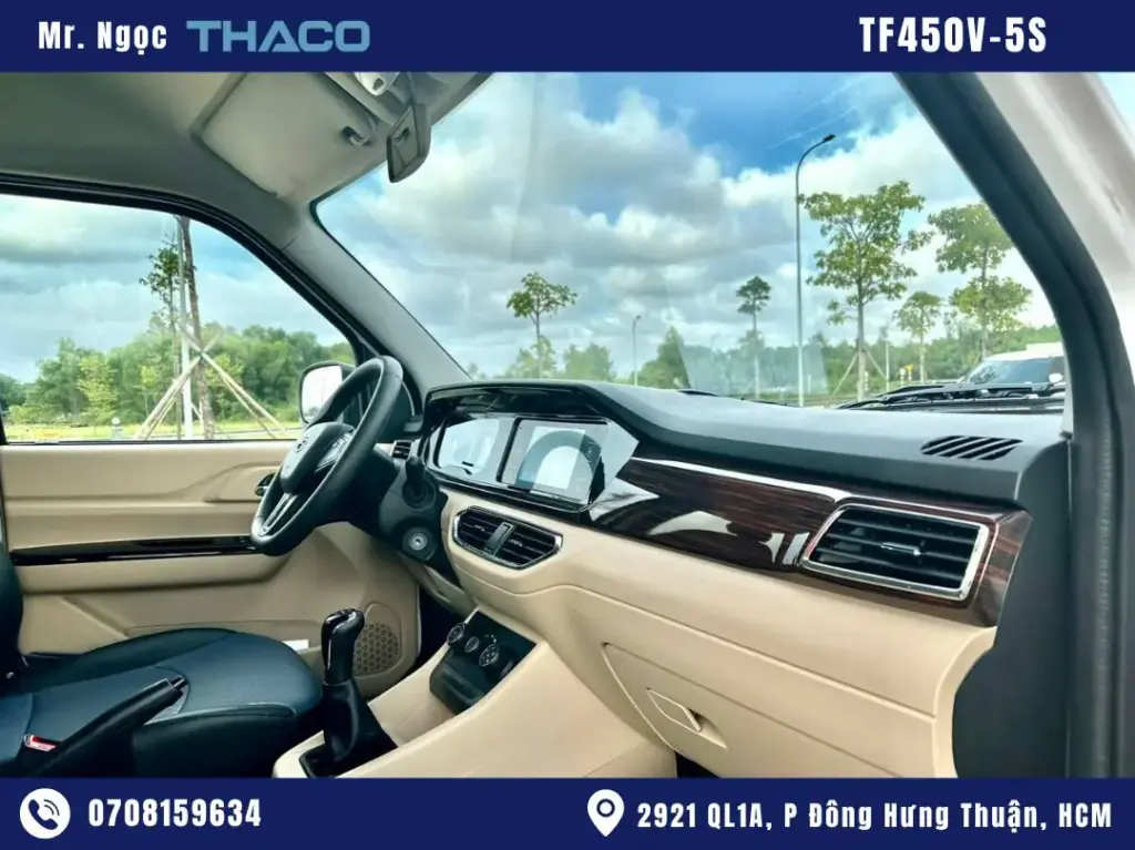 hình ảnh xe van 5 chỗ TF450 màu trắng