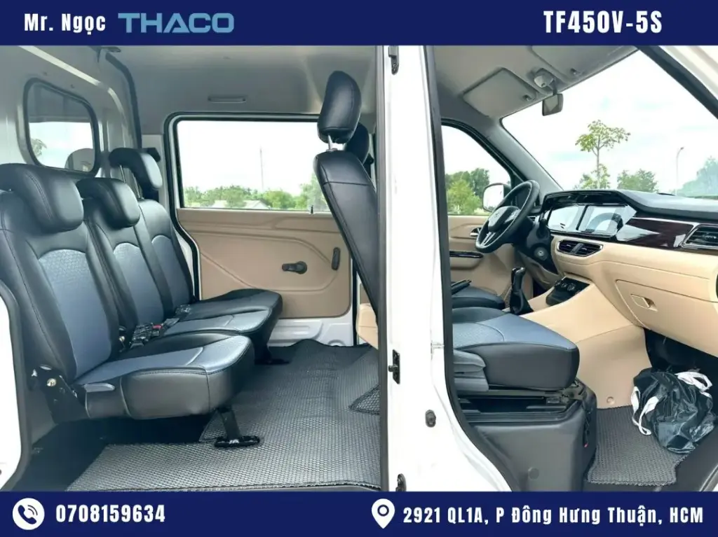 hình ảnh xe van 5 chỗ TF450 màu trắng