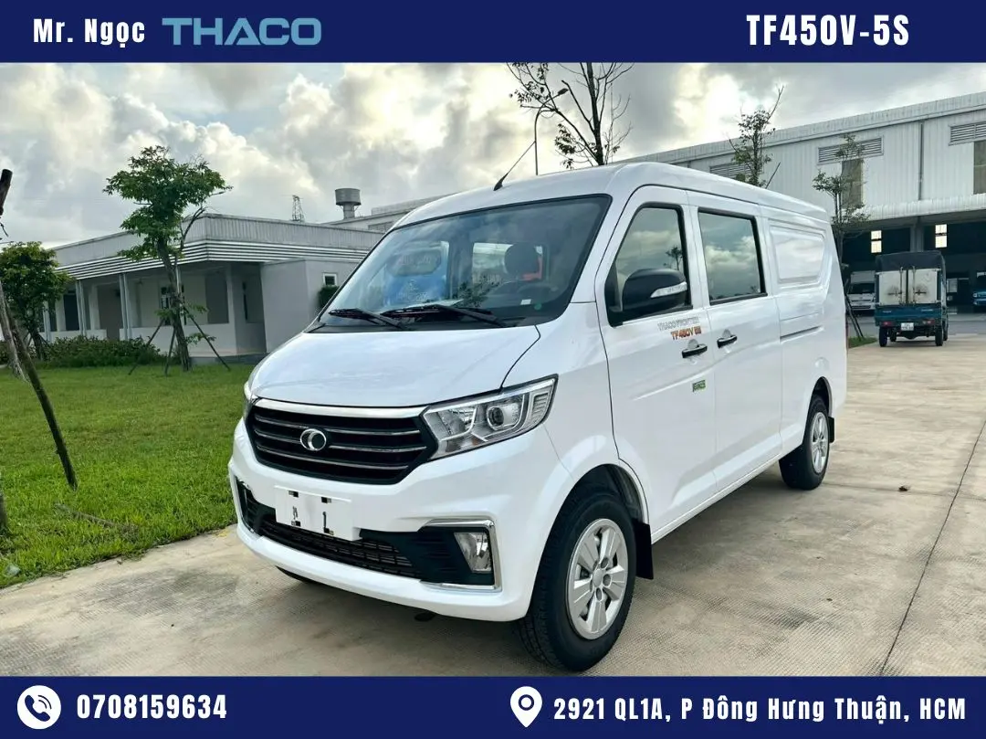 hình ảnh xe van 5 chỗ TF450 màu trắng