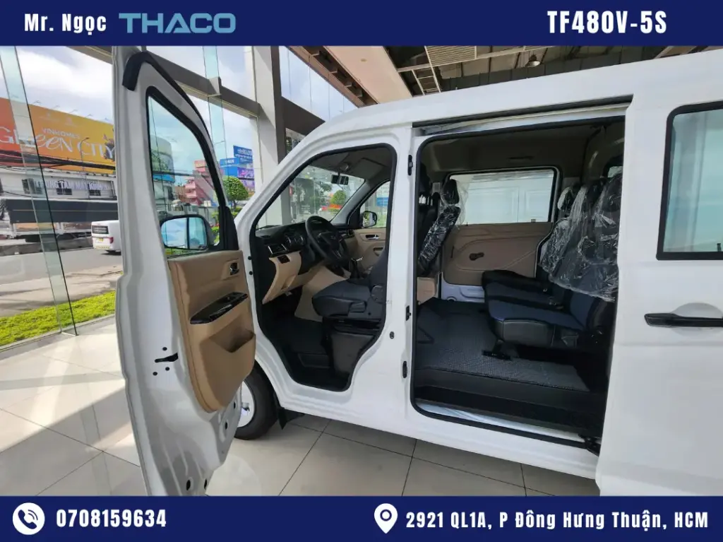 hình ảnh xe van 5 chỗ TF480 màu trắng