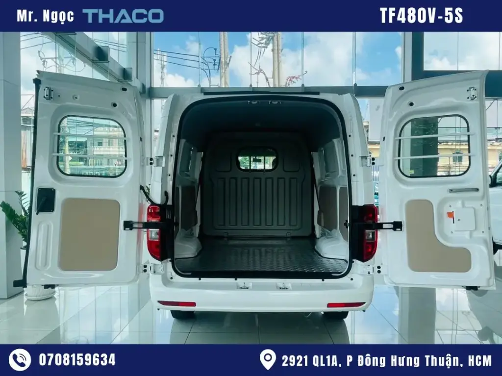 hình ảnh xe van 5 chỗ TF480 màu trắng