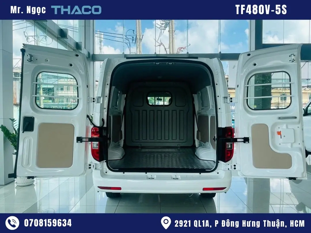 hình ảnh xe van 5 chỗ TF480 màu trắng