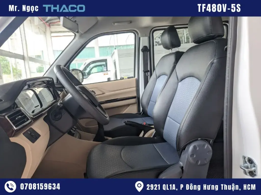 hình ảnh xe van 5 chỗ TF480 màu trắng