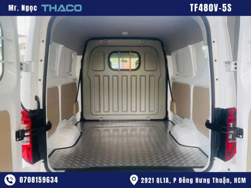 hình ảnh xe van 5 chỗ TF480 màu trắng