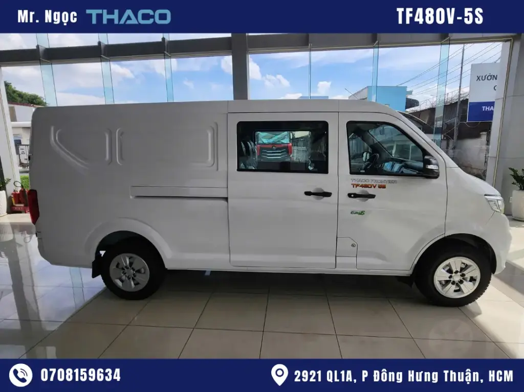 hình ảnh xe van 5 chỗ TF480 màu trắng