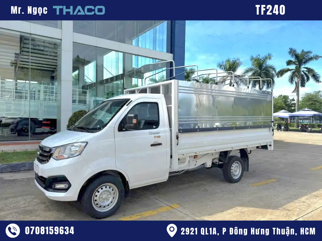 xe-tai-1350kg-thùng bạt Xe Tải Thaco TF240 Thùng Mui Bạt 1350kg