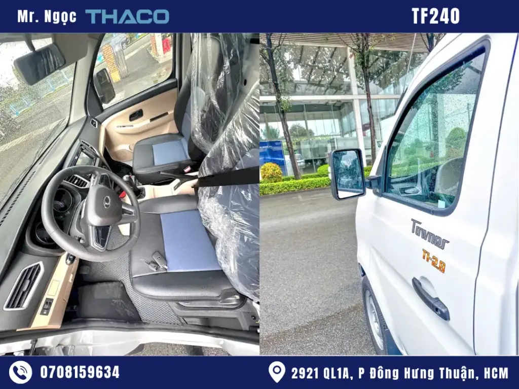 Xe Tải Thaco TF240 Thùng Kín 1350kg