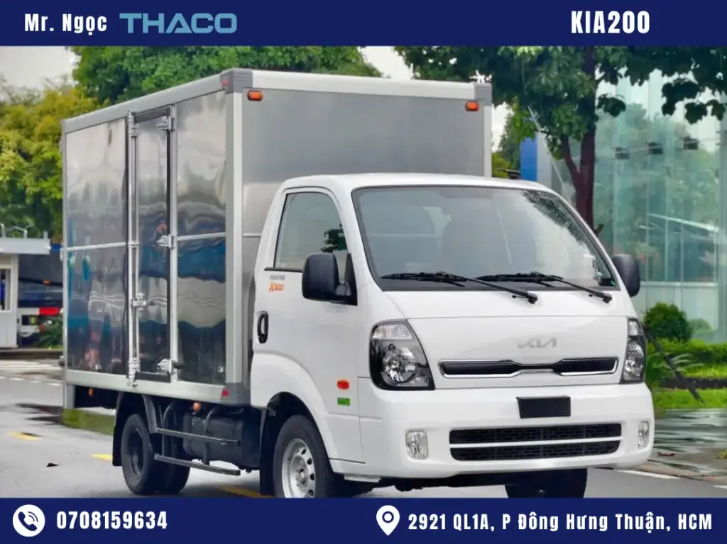 Xe Tải Kia K200 2 Tấn Thùng Kín