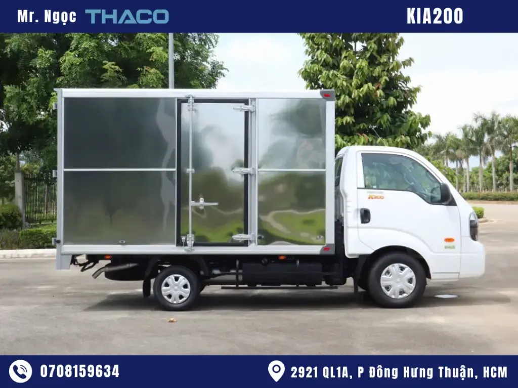 Xe Tải Kia K200 2 Tấn Thùng Kín