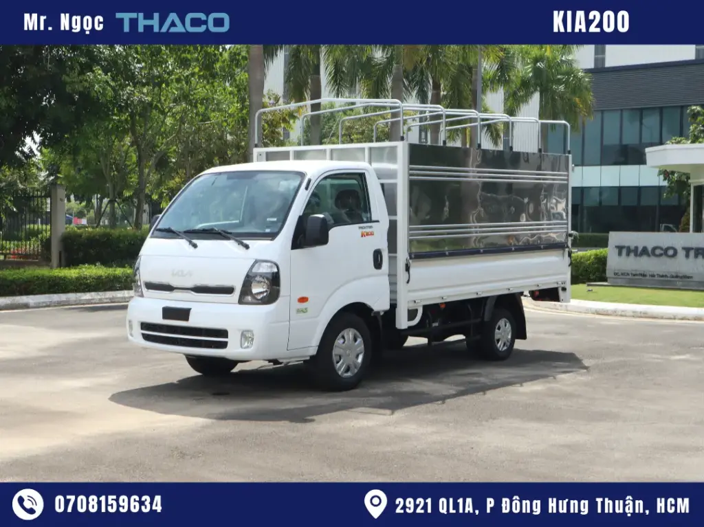 Xe Tải Kia K200 2 Tấn Thùng Mui Bạt