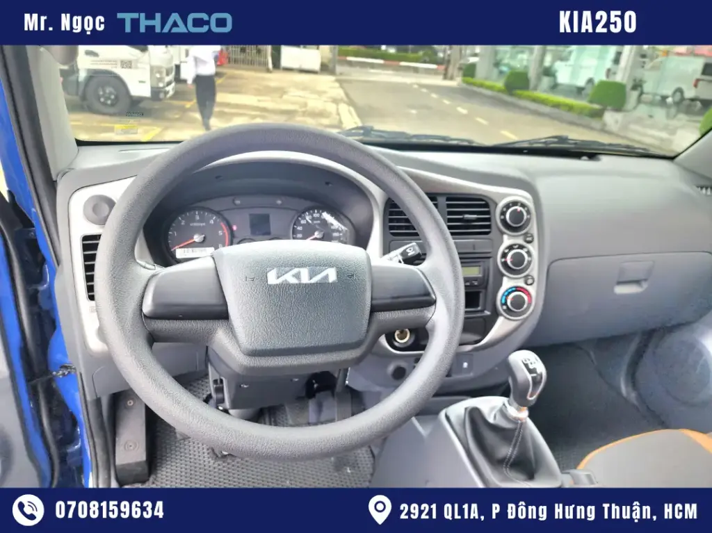 Xe Tải Kia K250 2.49 Tấn Thùng Kín
