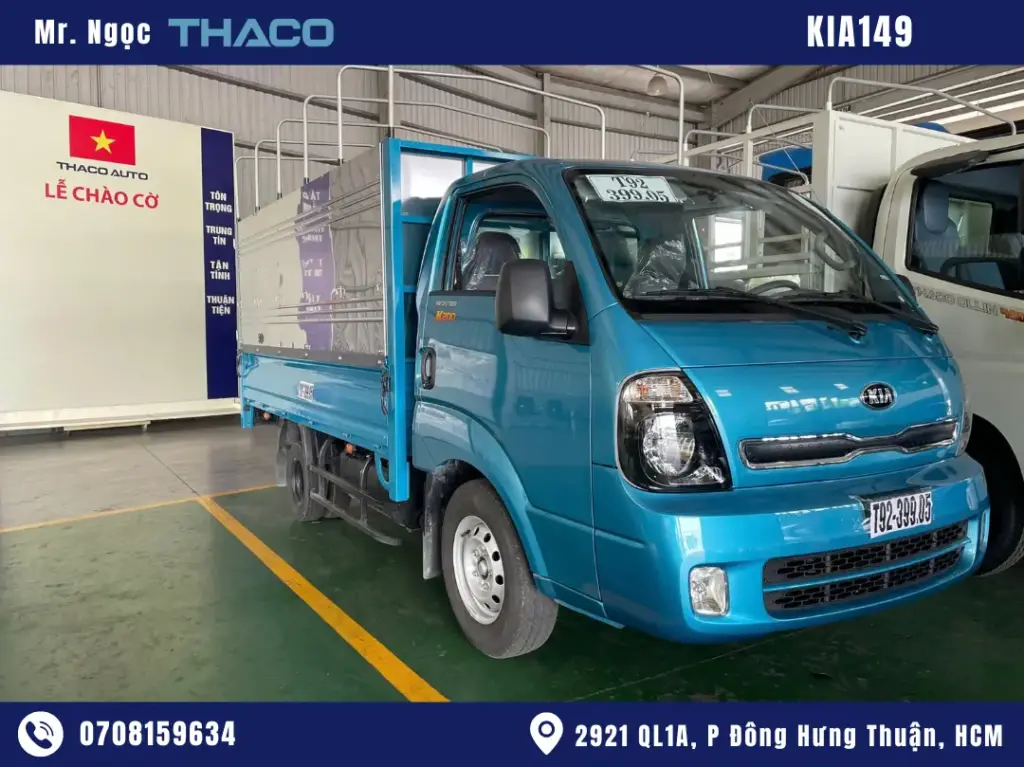 Xe Tải Kia K149 1.5 Tấn Thùng Mui Bạc