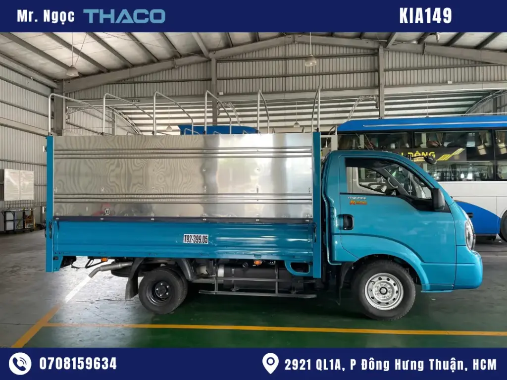 Xe Tải Kia K149 1.5 Tấn Thùng Mui Bạc
