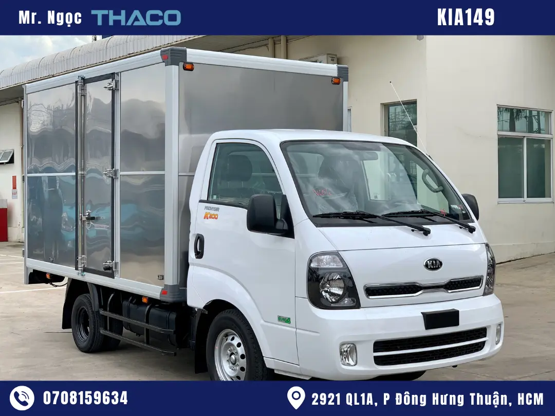 Xe Tải Kia K149 1.5 Tấn Thùng Kín