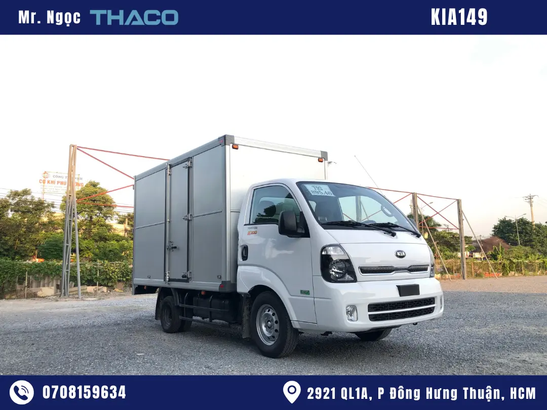 Xe Tải Kia K149 1.5 Tấn Thùng Kín