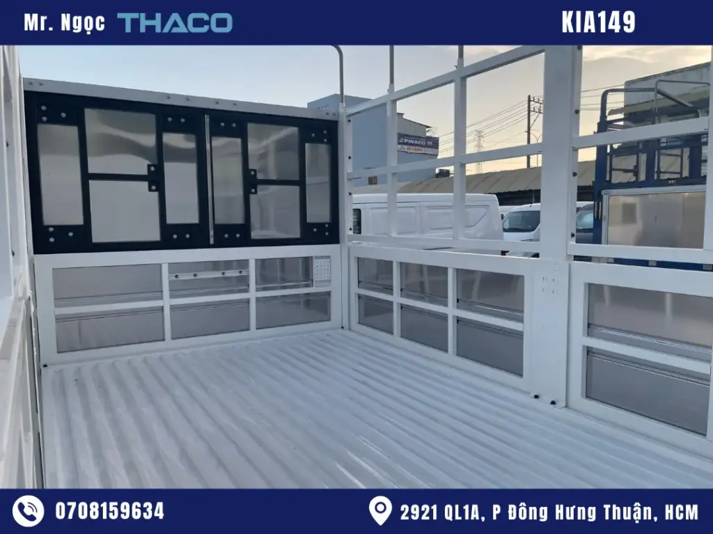 Xe Tải Kia K149 1.5 Tấn Thùng Mui Bạc