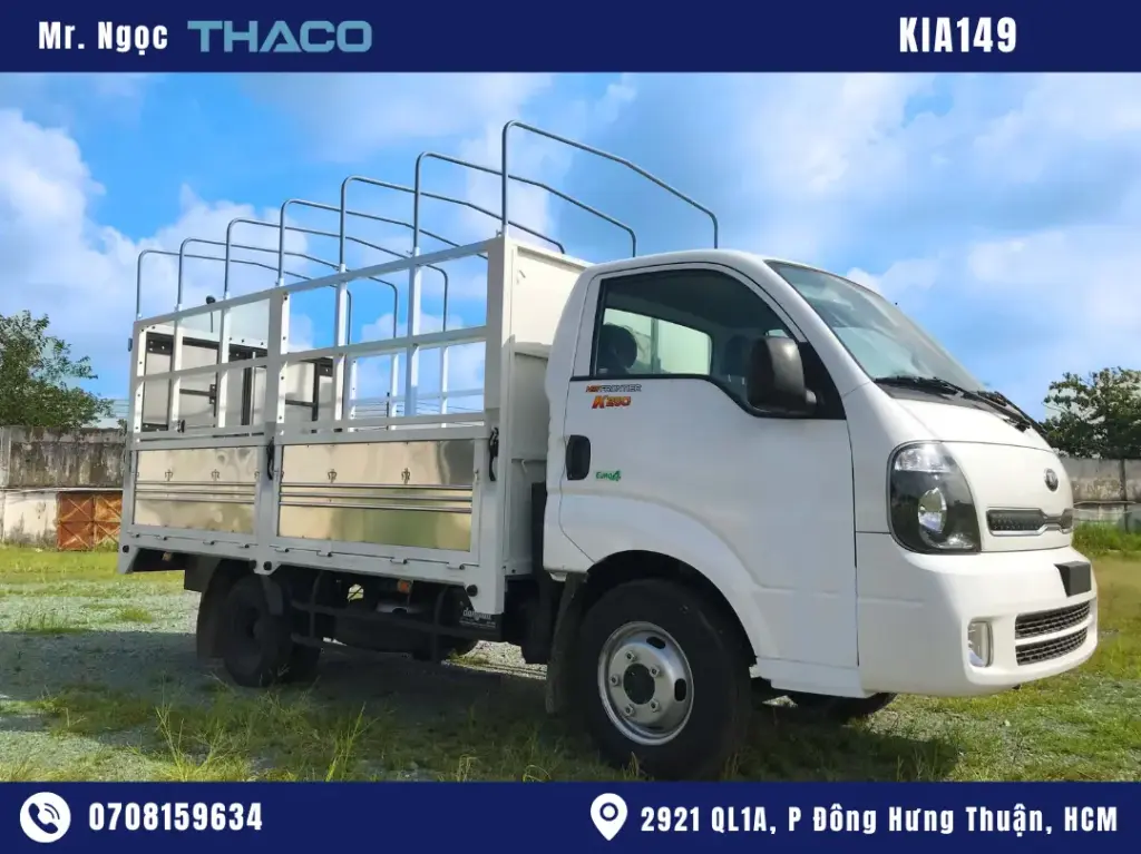 Xe Tải Kia K149 1.5 Tấn Thùng Mui Bạt