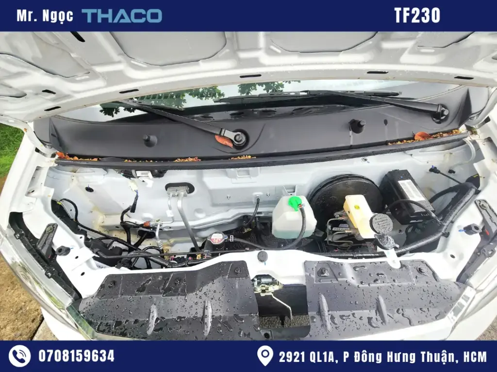 hình ảnh xe tải thaco 990kg thùng lửng màu trắng