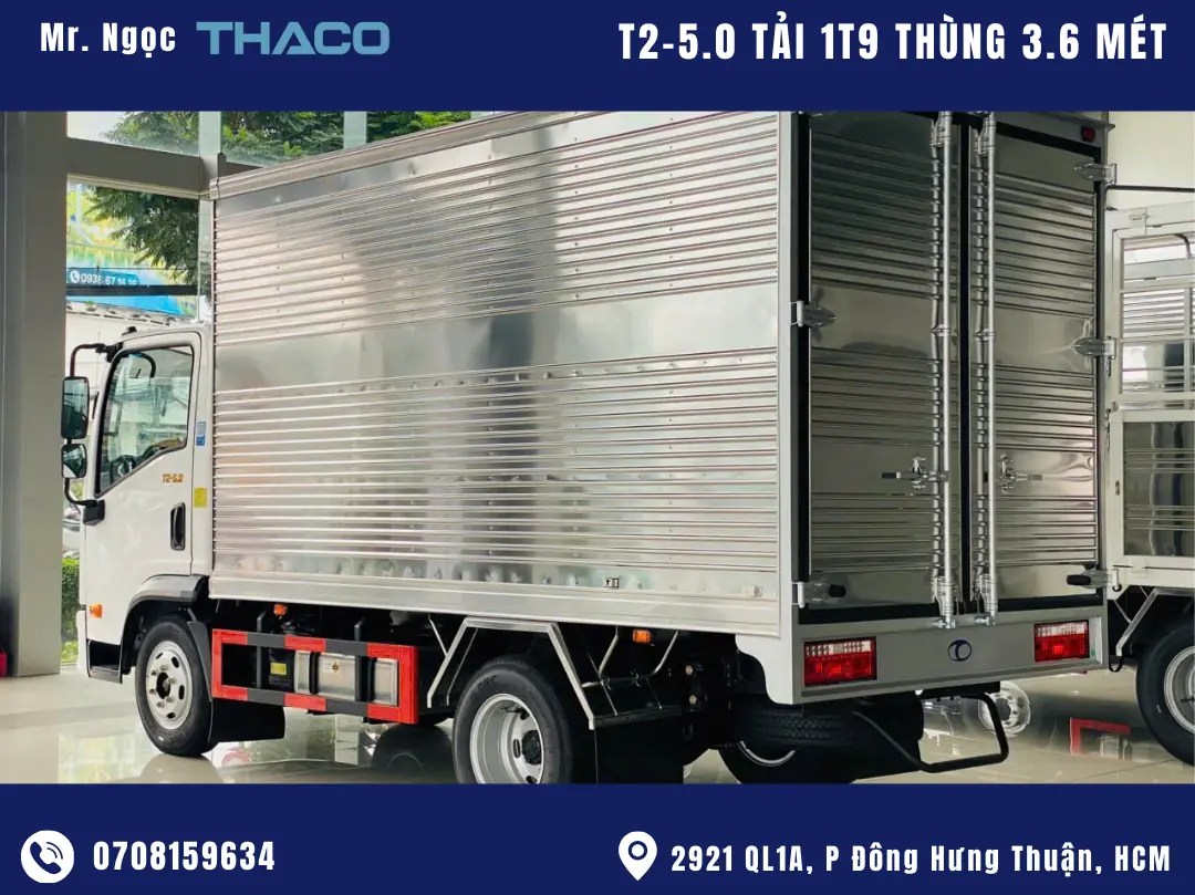 Xe Tải Thaco Linker Tải Trọng 1.9 Tấn Thùng Kín Dài 3.6 Mét