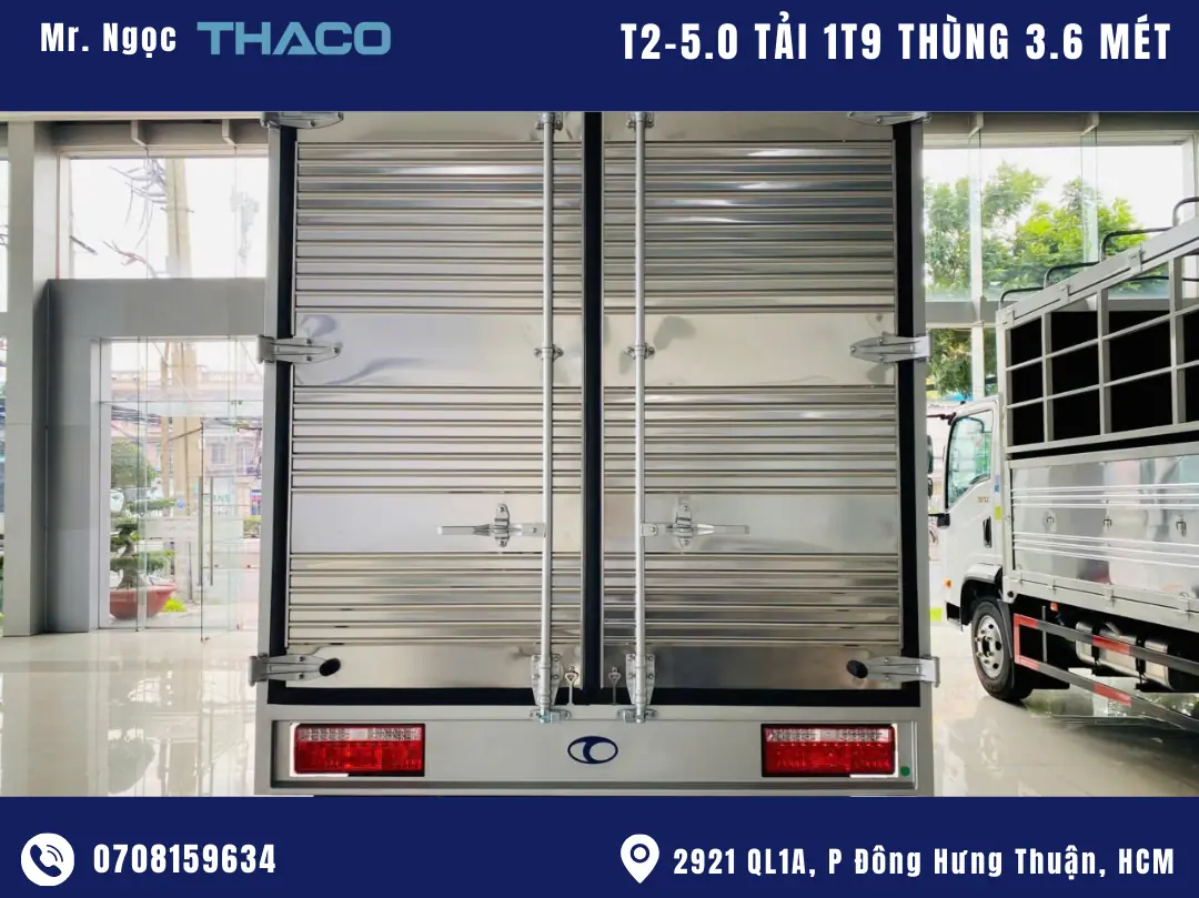 Xe Tải Thaco Linker Tải Trọng 1.9 Tấn Thùng Kín Dài 3.6 Mét